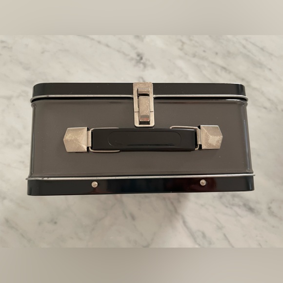 HELLO KITTY “I LOVE NERDS” TIN LUNCH BOX BY LOUNGEFLY, MINT - Picture 5 of 7